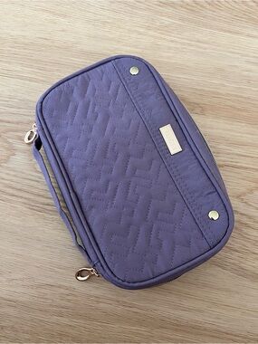 Lavendar Quilted Travel Jewelry Organizer